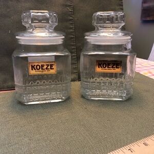 Koeze vintage Glass Storage Jars